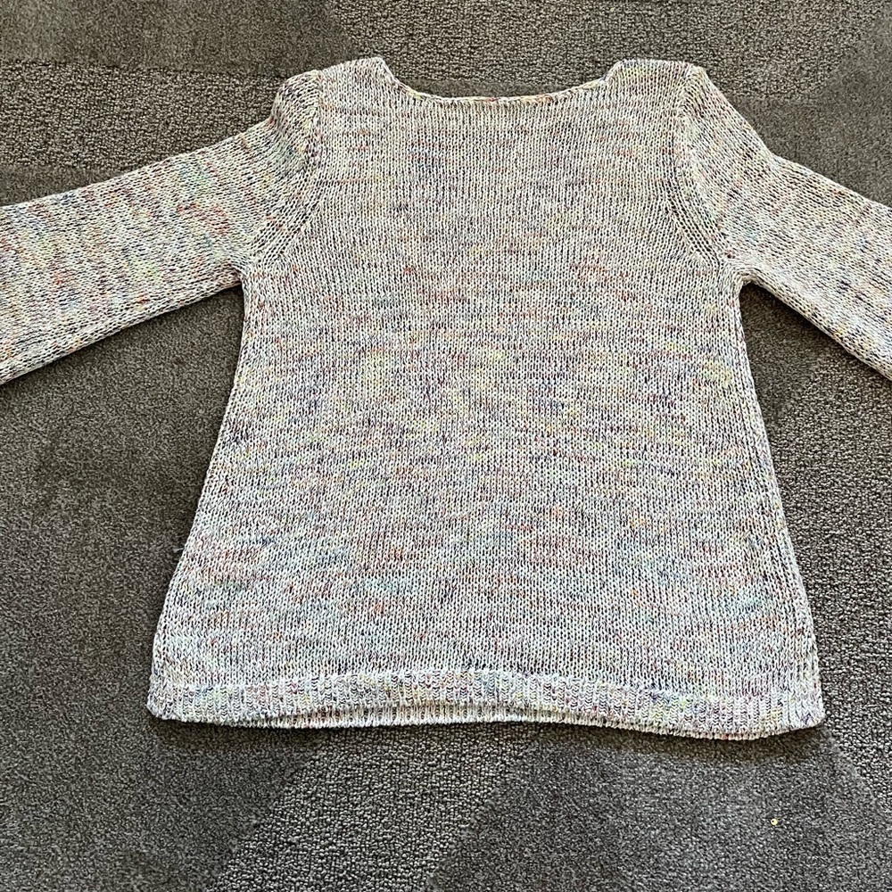 Loft Rainbow & White Variegated Sweater - Picture 2 of 9